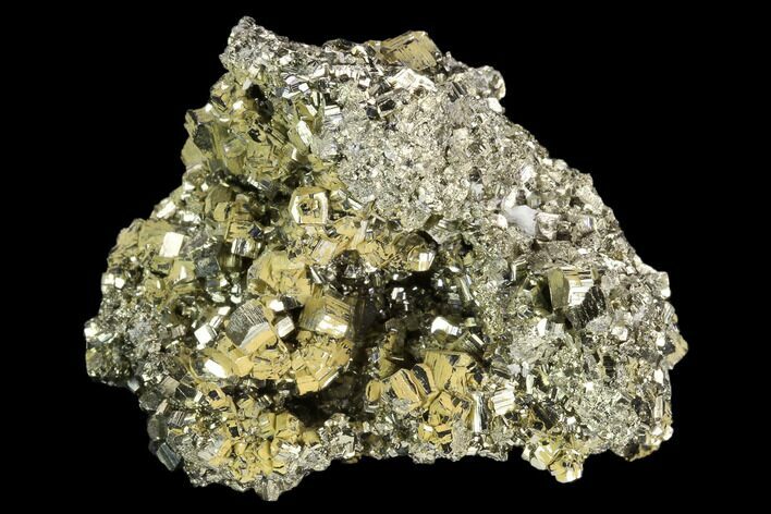 Gleaming Pyrite Crystal Cluster - Peru #126568
